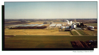 aerial view of sugar plant